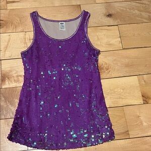 Balera Purple Sequin Tank Top